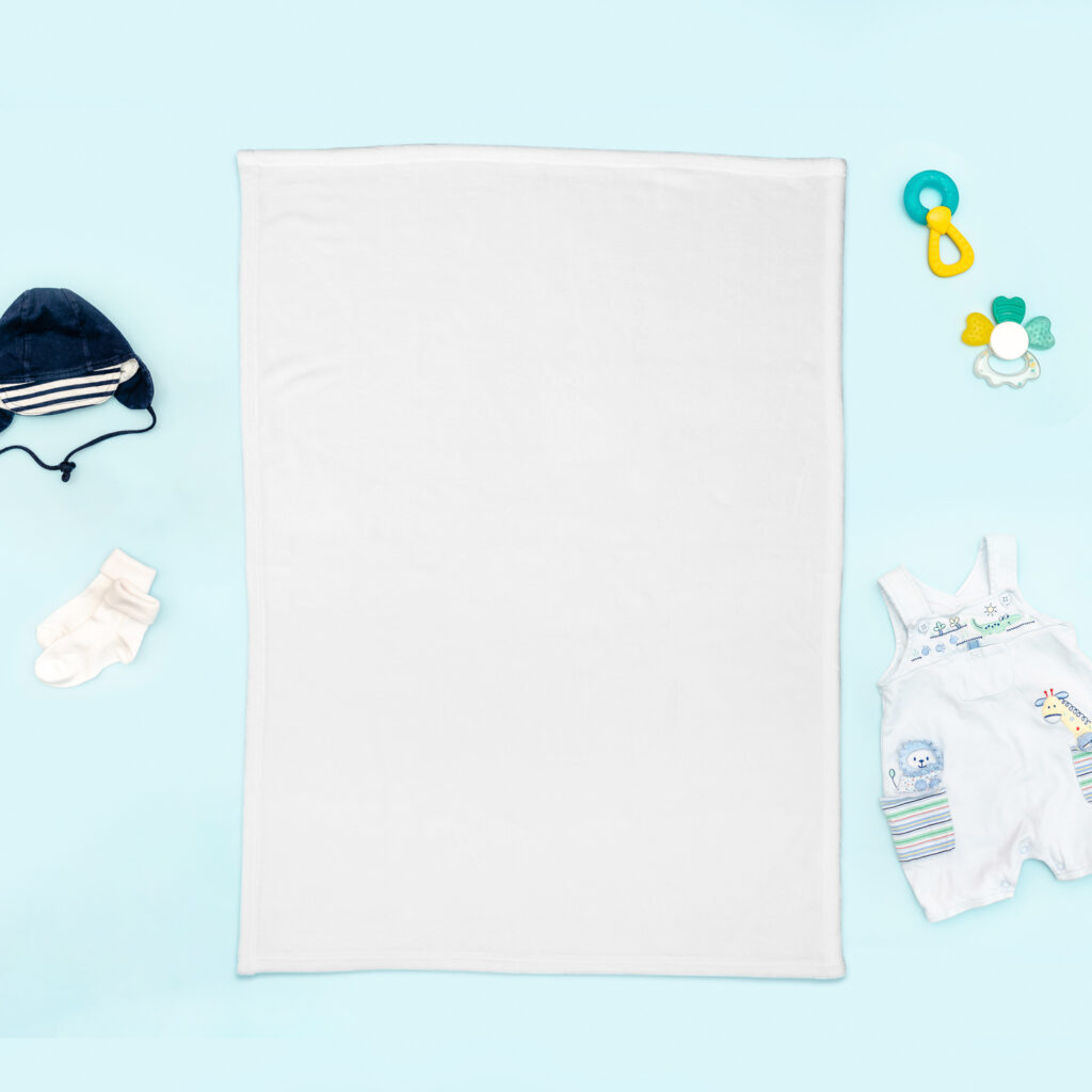 Increase your ecommerce sales with these free baby blanket mockups.