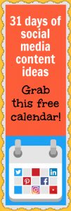 Wouldn't you love a social media content calendar letting you know what to post each day?