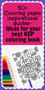 Inspirational quote designs for your ecommerce coloring books