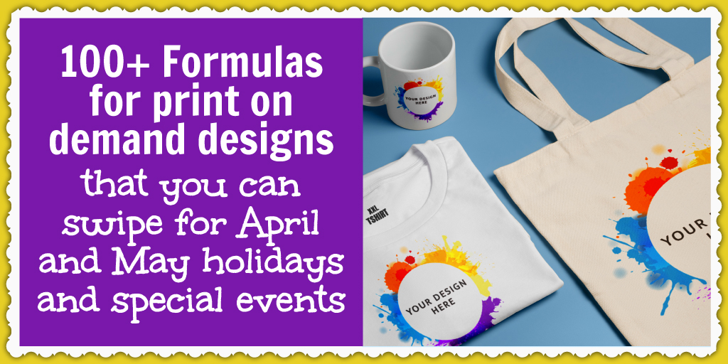 Formulas for print on demand designs