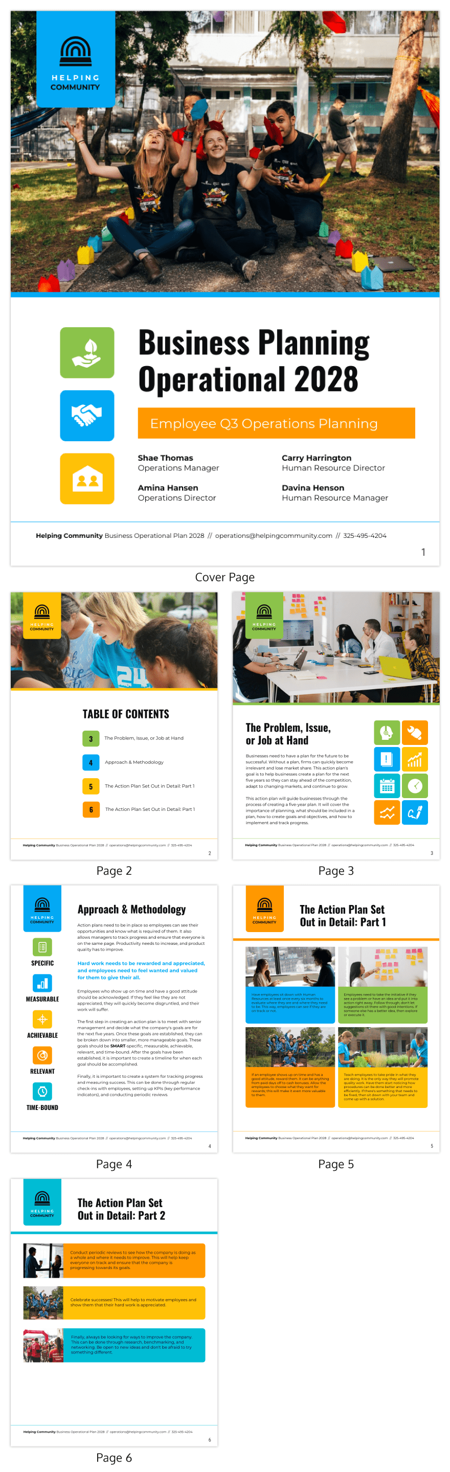 Business Operational Plan Template