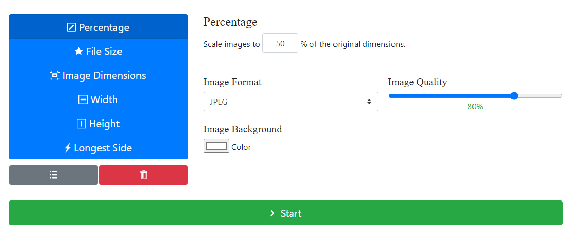 Automate your workflow with Bulk Resize