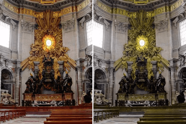 Normal vision compared with protanopia