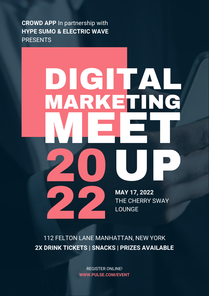 Dark Digital Marketing Conference Event Poster