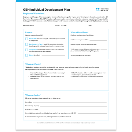 Development plan template