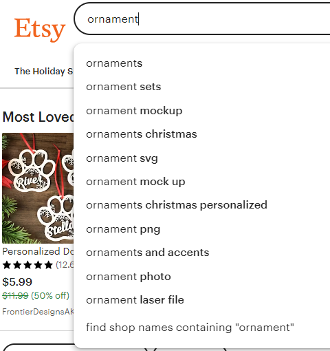 keywords for the best print-on-demand ornaments 