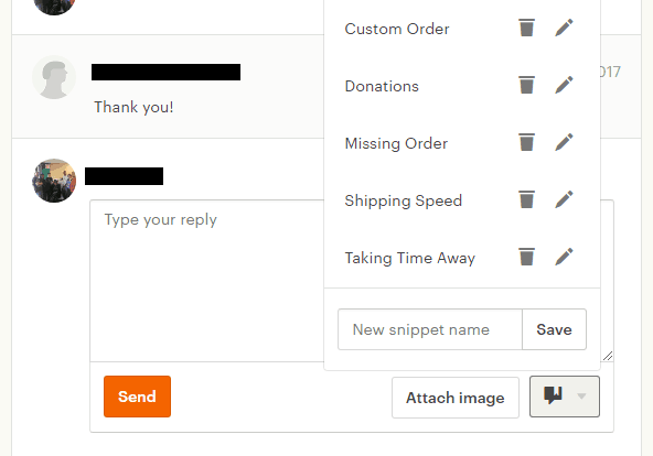With Etsy snippets, you can handle your customer support way more smoothly and efficiently.